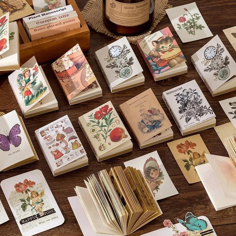 Mini Books Vintage Paper for Journaling & Scrapbooking - PaperWrld