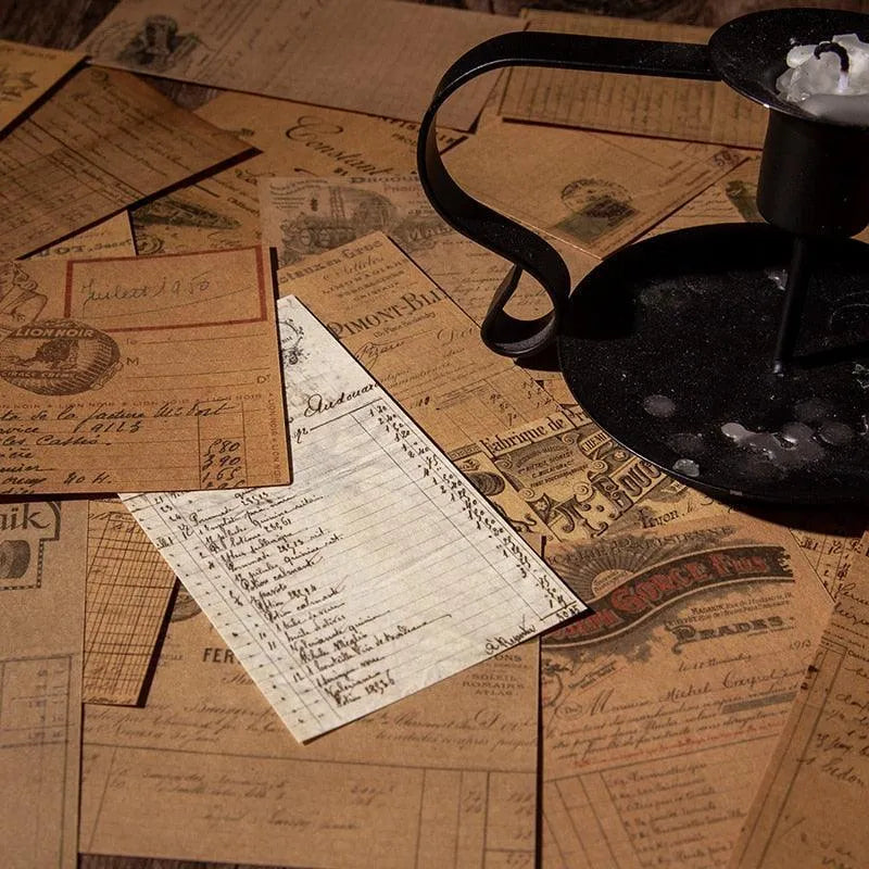 Time Traveler Retro Paper Set 60pcs for Journaling & Scrapbooking - PaperWrld