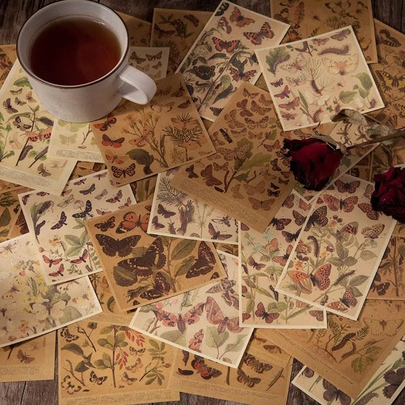 Time Traveler Retro Paper Set 60pcs for Journaling & Scrapbooking - PaperWrld