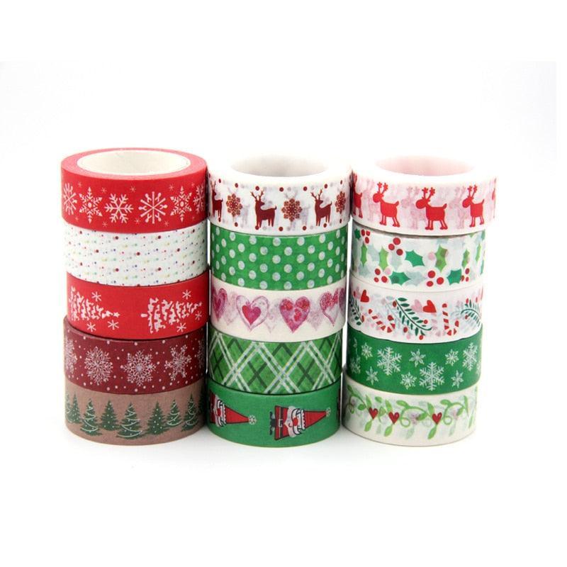 12 Rolls Christmas Theme Washi Paper Tape Decorative Washi Tape