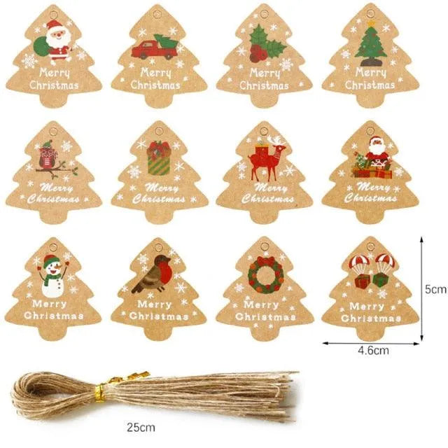 48PCS Christmas Tree Paper Tag for Journaling & Scrapbooking - PaperWrld