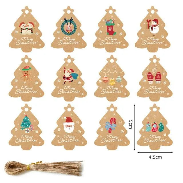 48PCS Christmas Tree Paper Tag for Journaling & Scrapbooking - PaperWrld