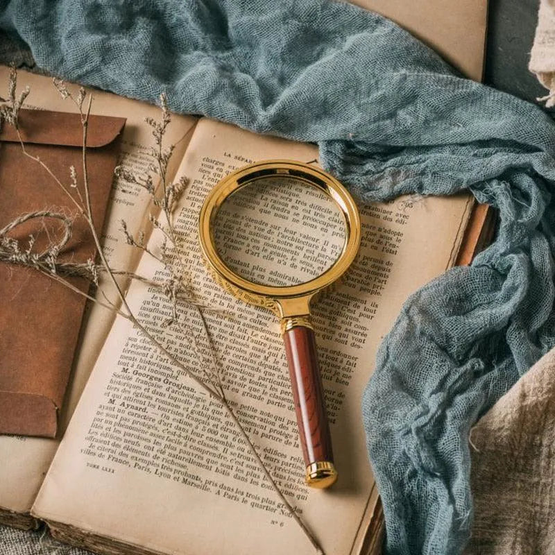 Retro 8X Handheld Magnifying Glass for Journaling & Scrapbooking - PaperWrld