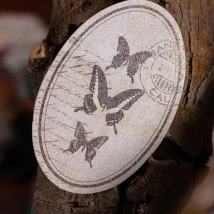 Dimi 60pcs/box Time Travel Notes Stickers 2kind Material Adhesive DIY Bookmarks Decor Scrapbooking Retro plant Journal Sticker - PaperWrld - Journaling - Scrapbooking