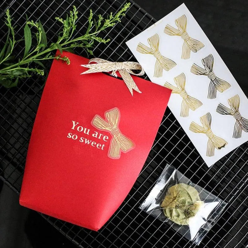 Golden Big Bow Stickers for Journaling & Scrapbooking - PaperWrld