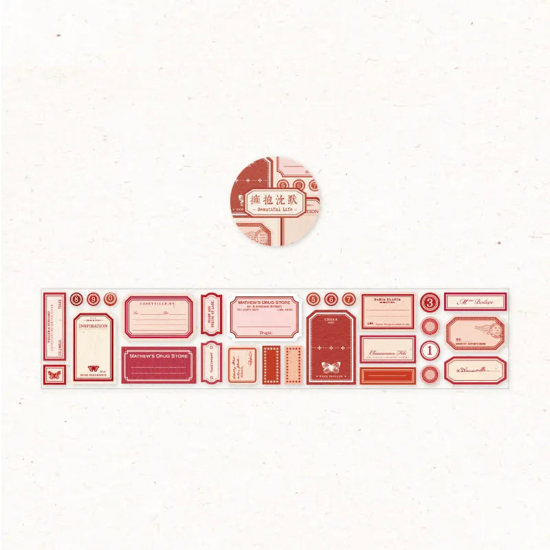 Vintage Paper Stickers Roll for Journaling & Scrapbooking - PaperWrld