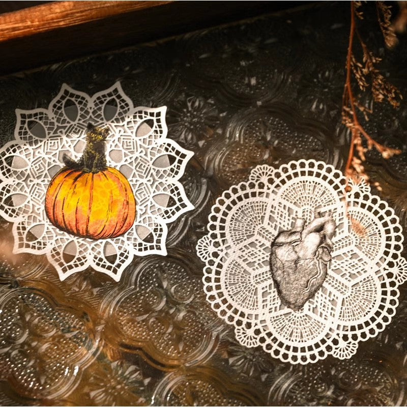 Haunted Charm Halloween Rub-On Stickers Set