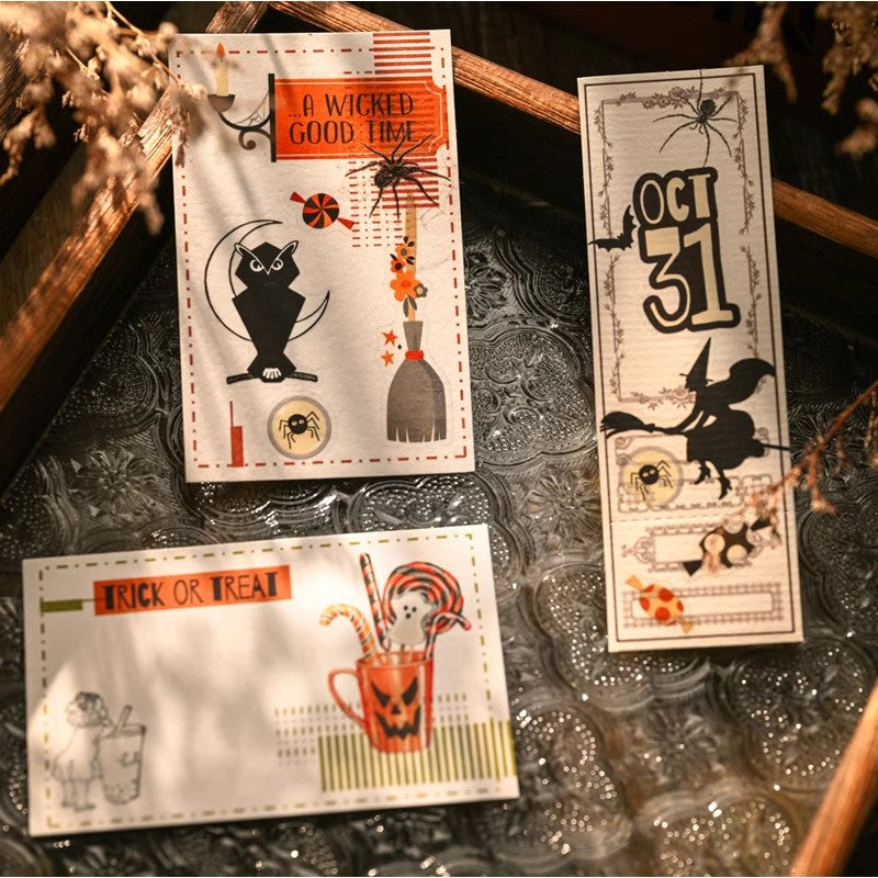 Haunted Charm Halloween Rub-On Stickers Set