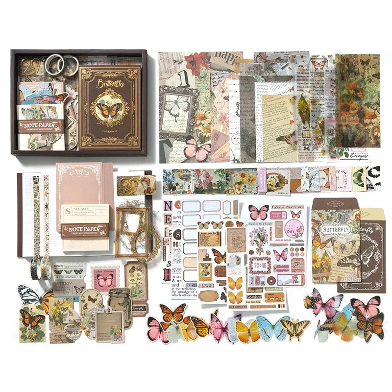 Paperwrld Vintage Butterfly Scrapbooking Box