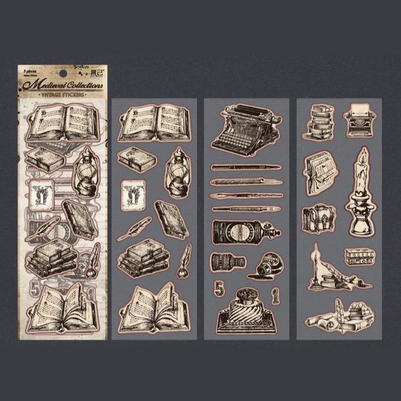 Medieval Vintage Die Cut Sticker Sheets