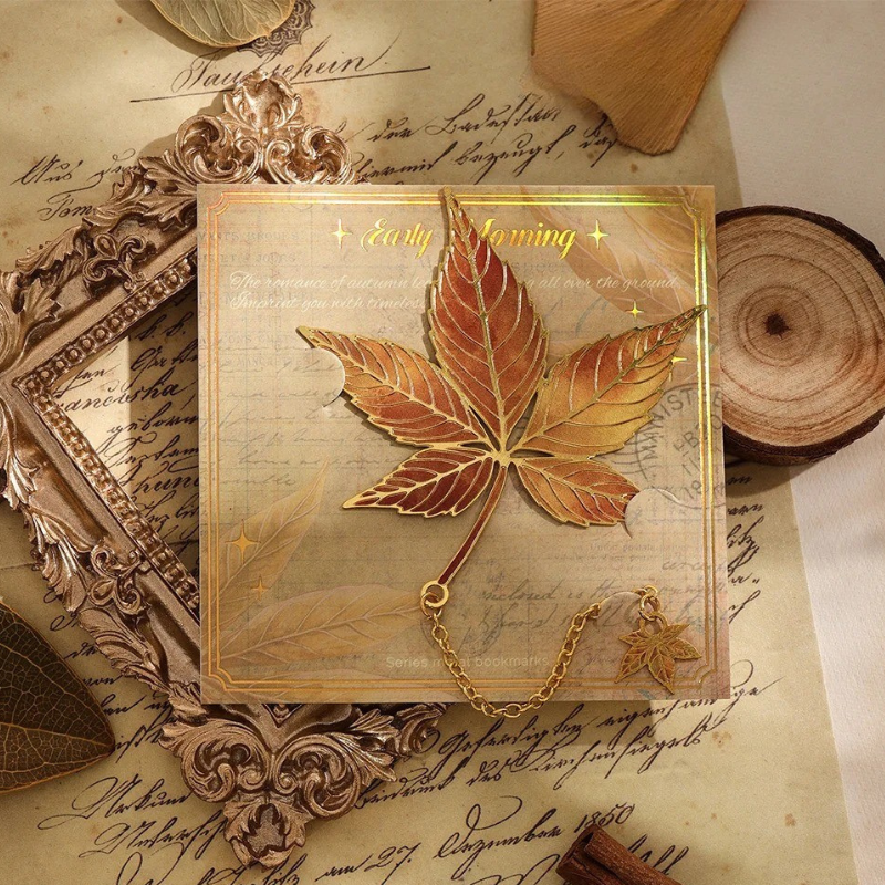 The Autumn Dreams Metal Leaf Bookmark