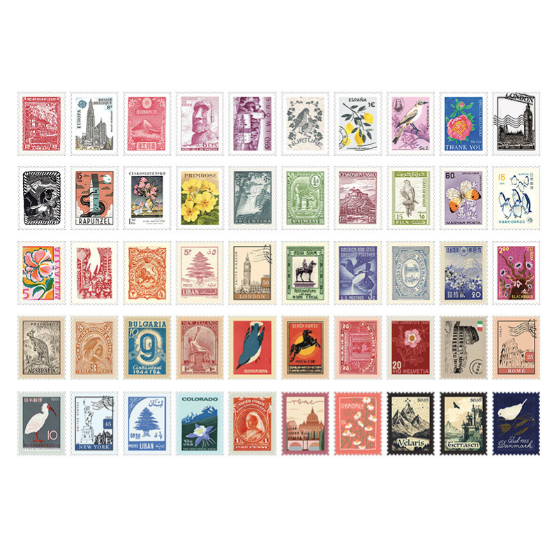 Vintage Mini Art Card Sticker Pack