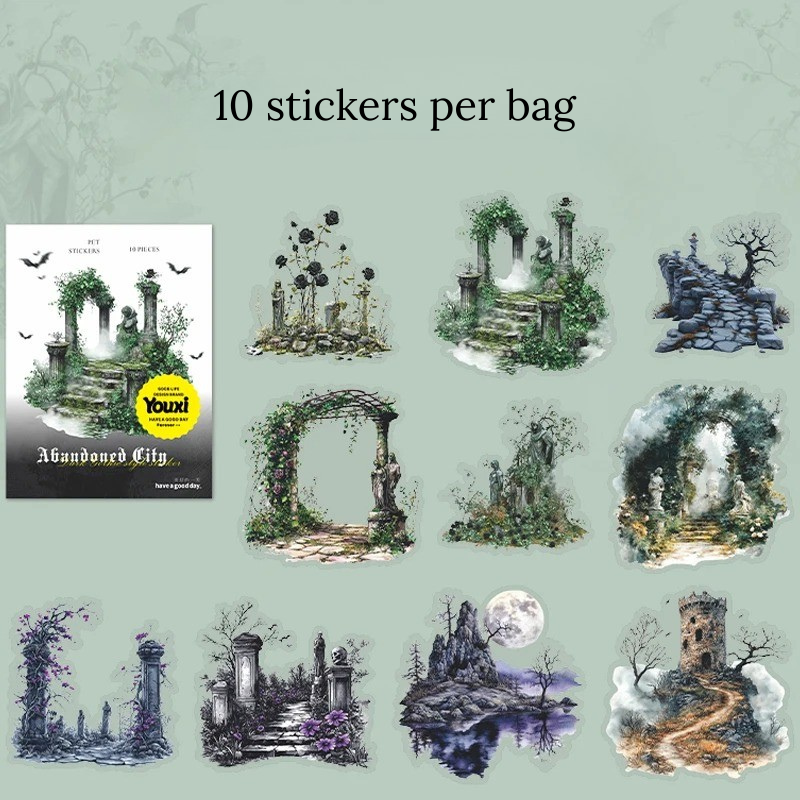 Abandoned City Gothic Sticker Set