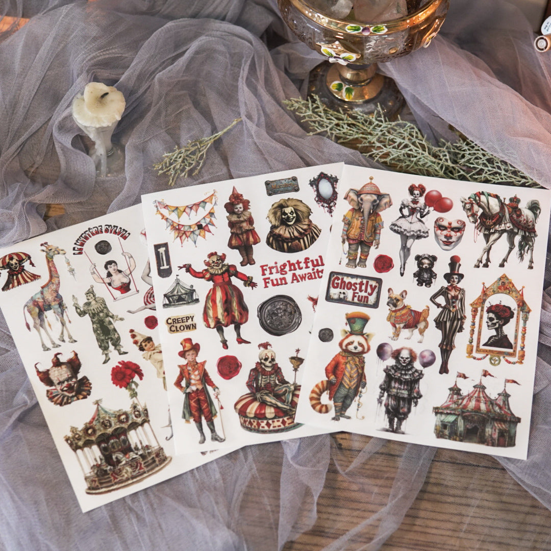 Creepy Carnival Transfer Sticker Set – Up 60% Off at PaperWrld