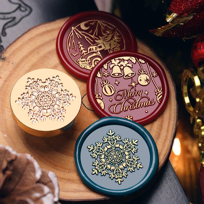 3D Solid Brass Christmas Wax Seal Stamp Head