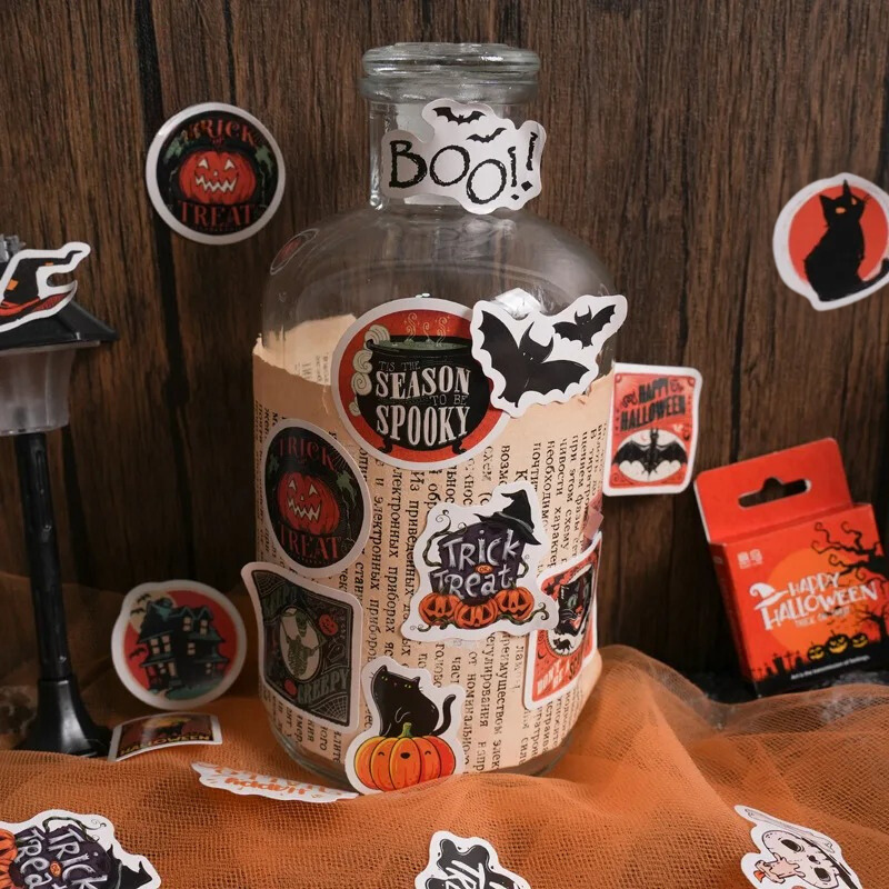 Spooky Halloween Sticker Set – 46pcs Box