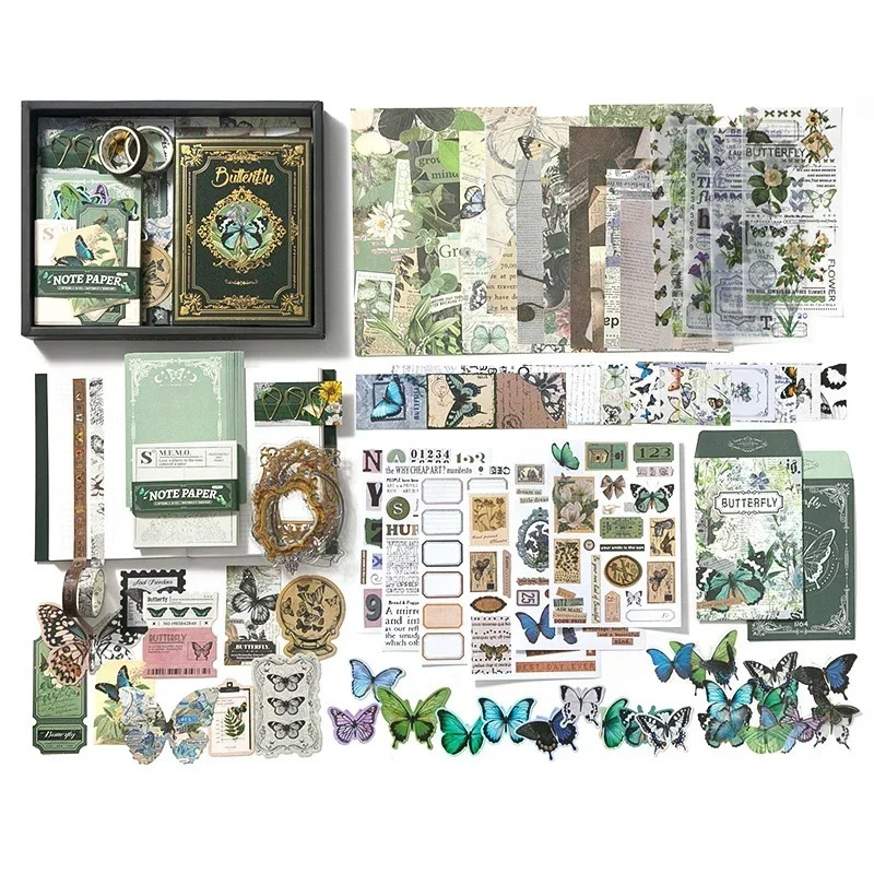 Paperwrld Vintage Butterfly Scrapbooking Box