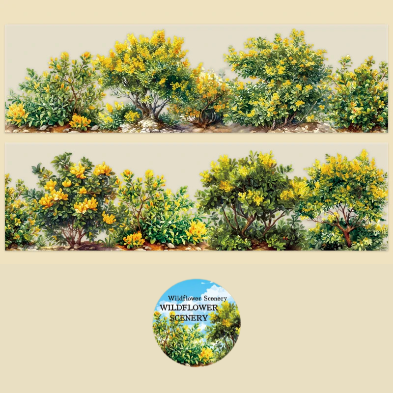 Wildflower Garden Landscape PET Washi Tape