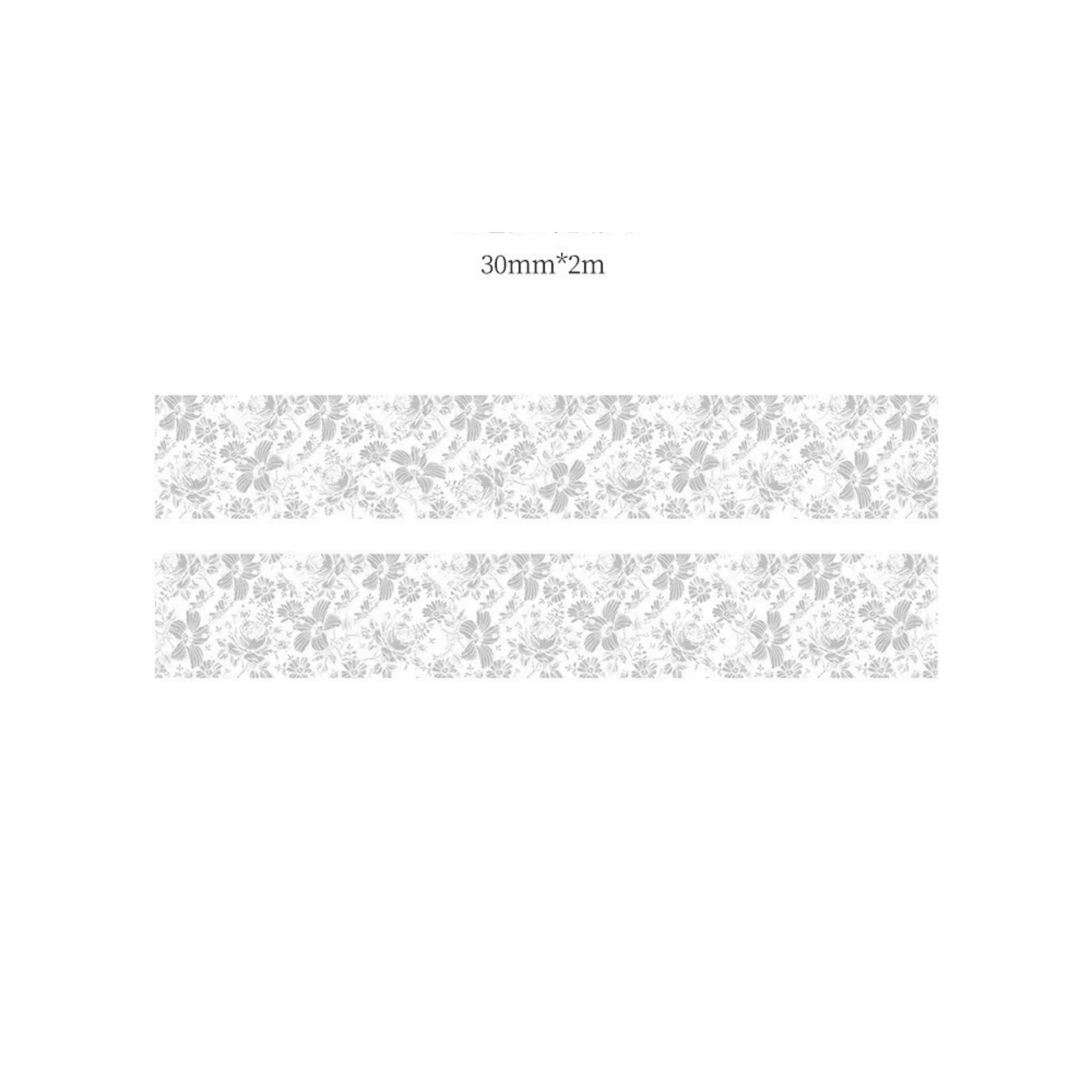 Handwritten Letter and Flower Adhesive Washi Tape - B - PaperWrld