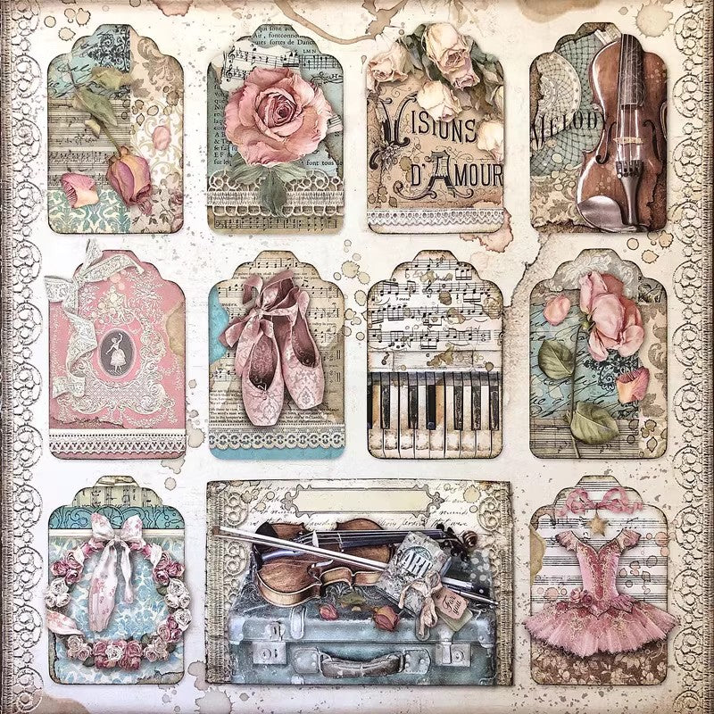 Vintage Elegance Adhesive Sticker Pack