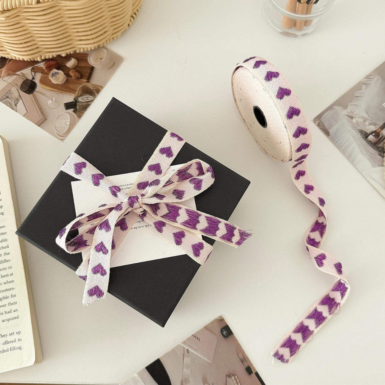 Heart Pattern Polyester Ribbon