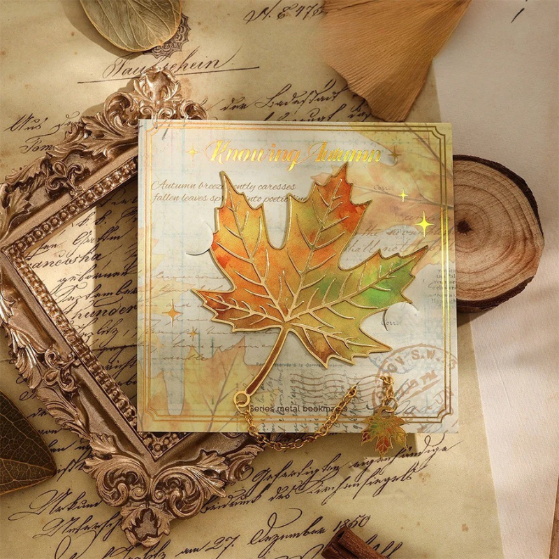 The Autumn Dreams Metal Leaf Bookmark