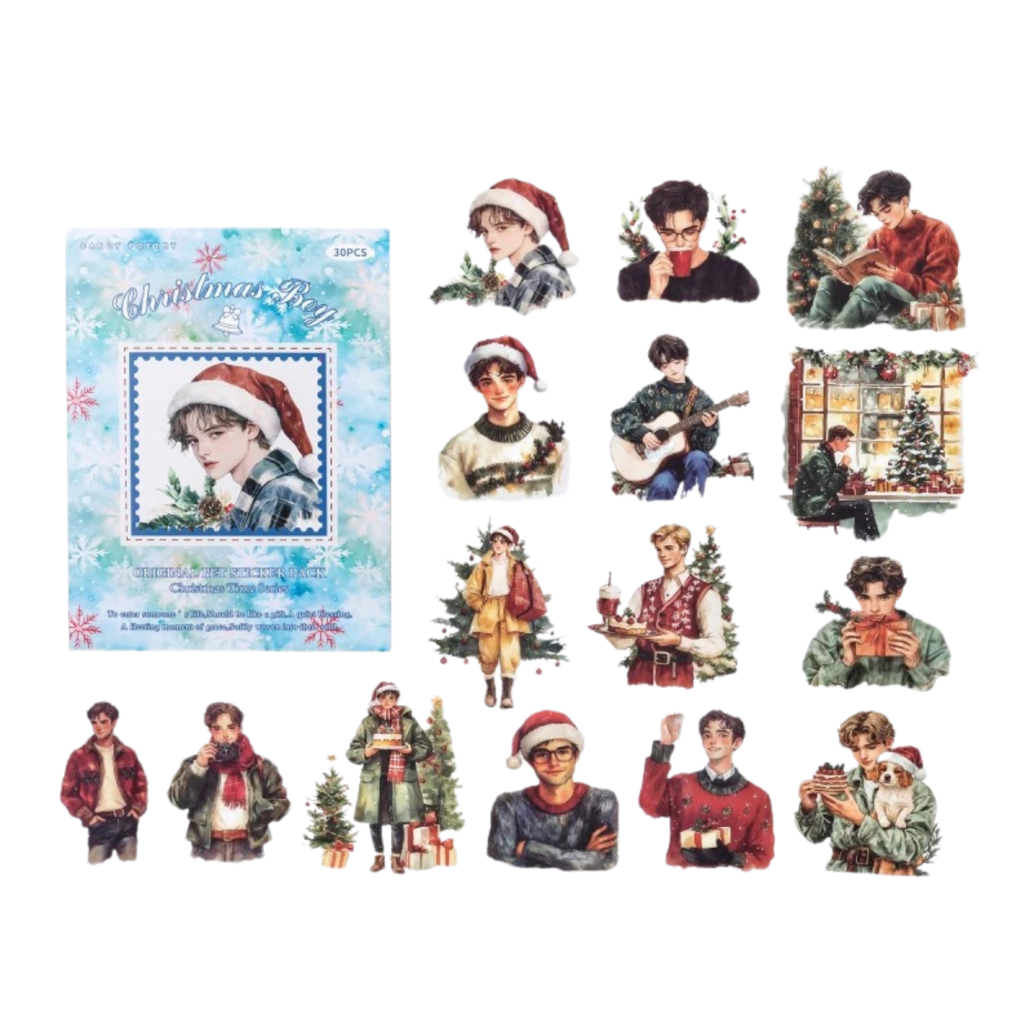 Cozy Holiday PET Sticker Pack