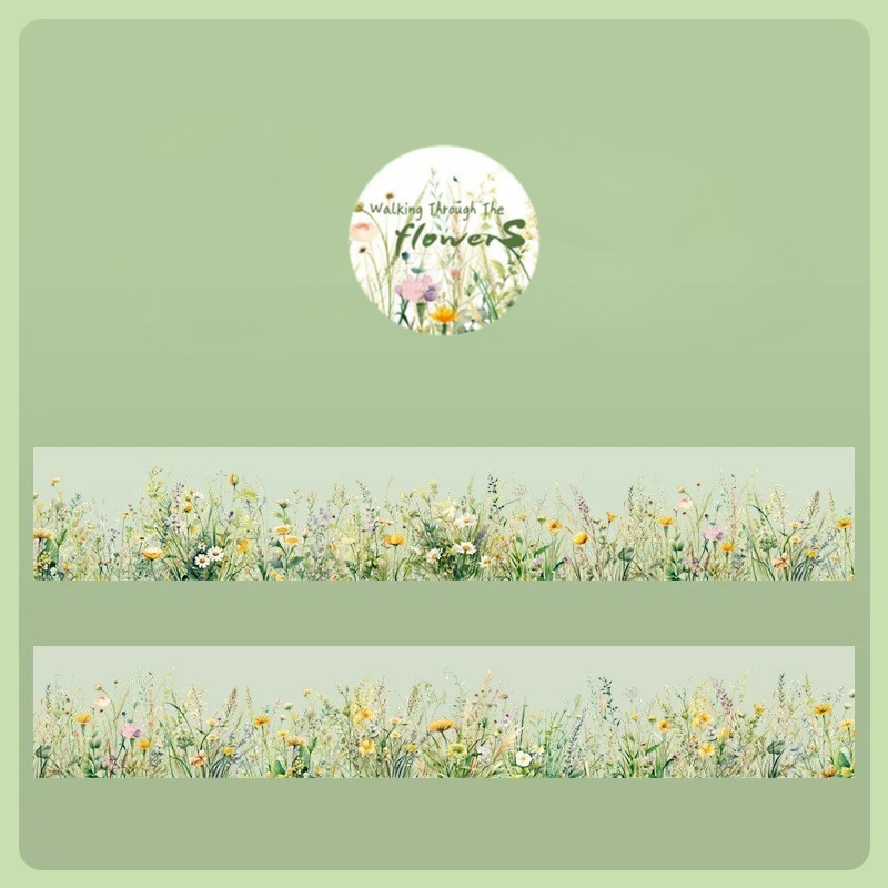 Walking Through the Flowers PET Washi Tape