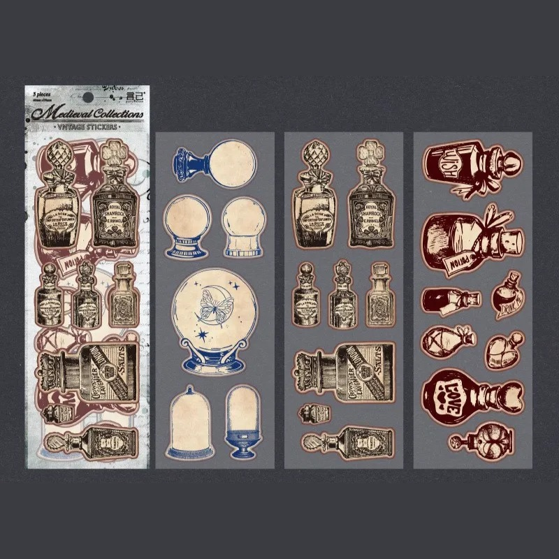 Medieval Vintage Die Cut Sticker Sheets