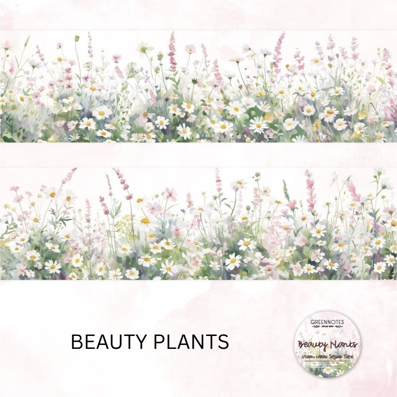 Green Notes Botanical PET Washi Tape