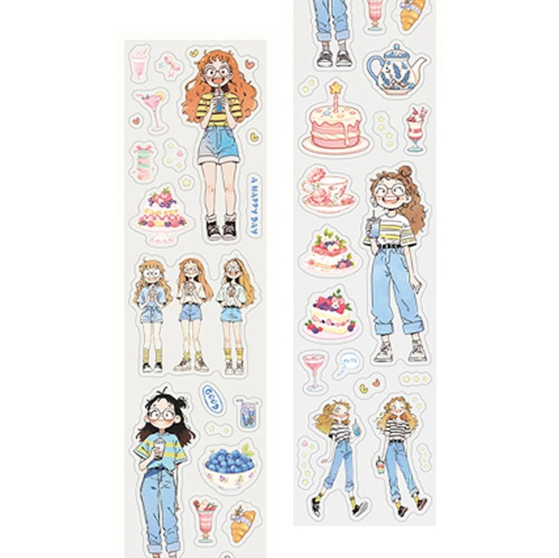 Girl PET Sticker Tape