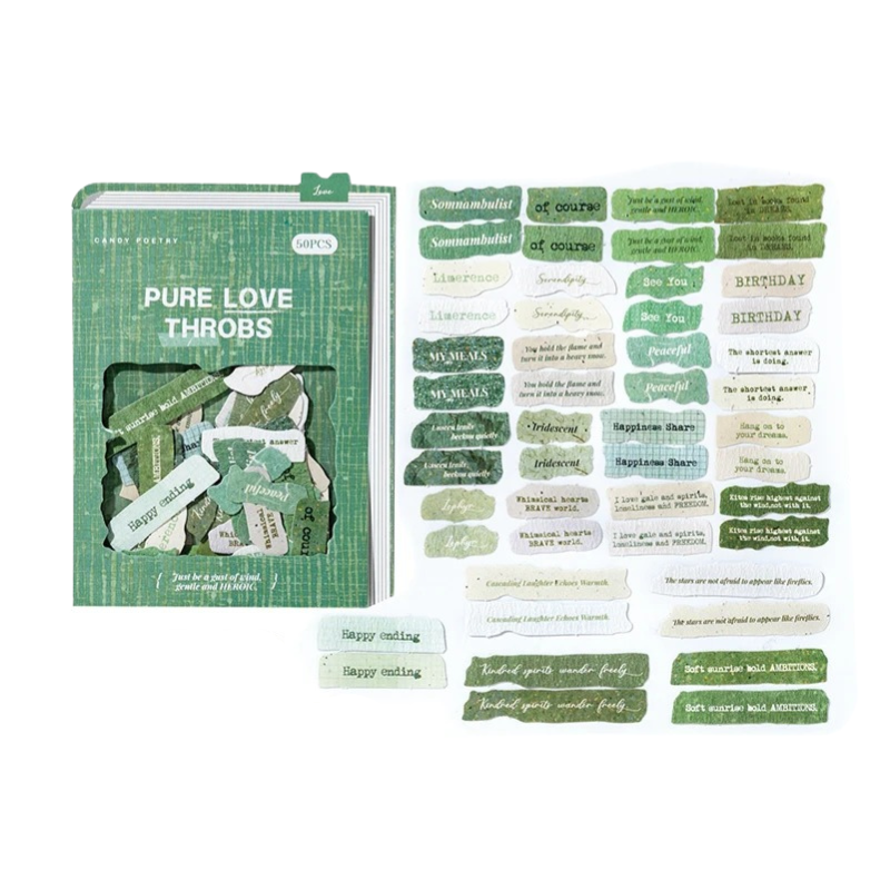 Fragmentary Thoughts Candy Poetry Stickers