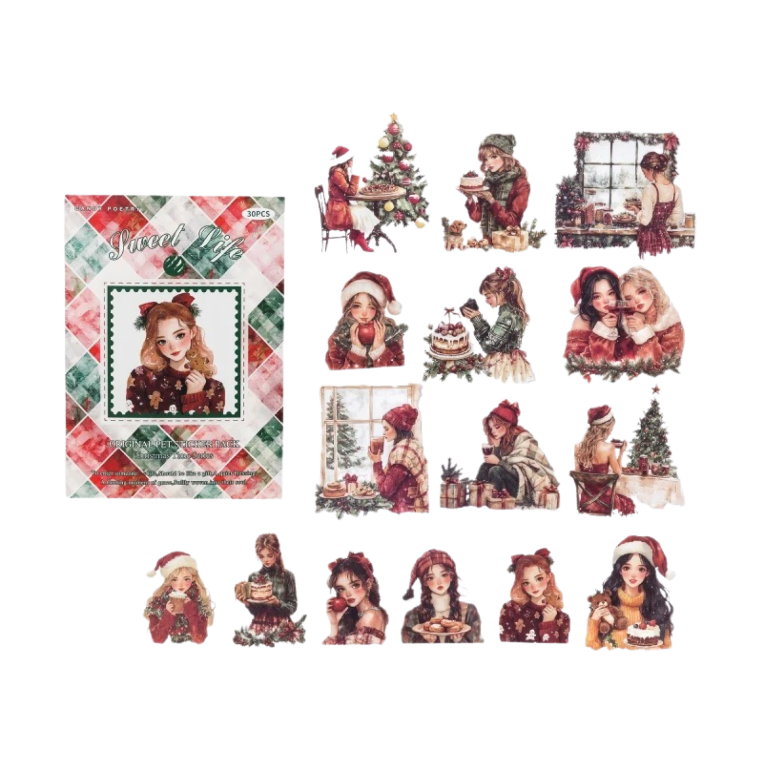 Cozy Holiday PET Sticker Pack