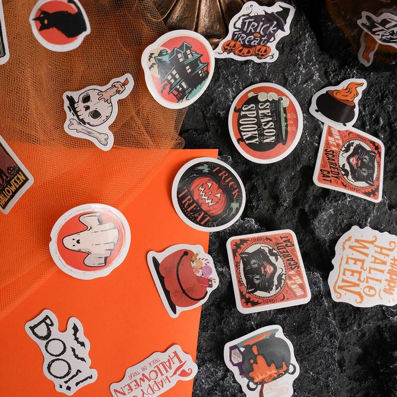 Spooky Halloween Sticker Set – 46pcs Box