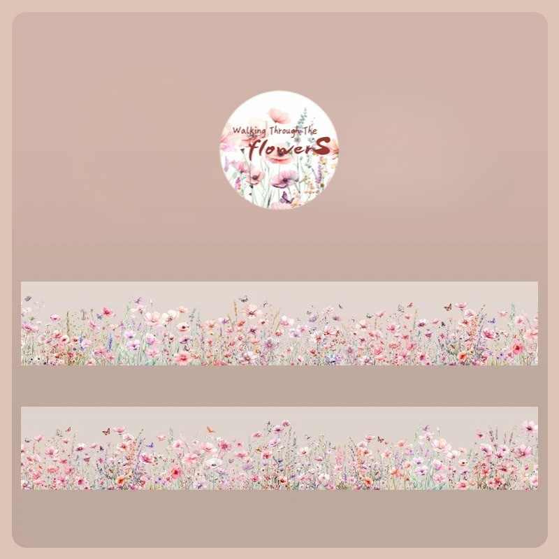 Walking Through the Flowers PET Washi Tape