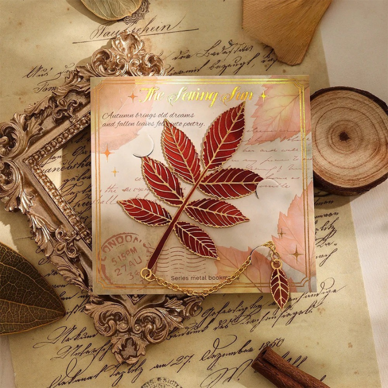 The Autumn Dreams Metal Leaf Bookmark
