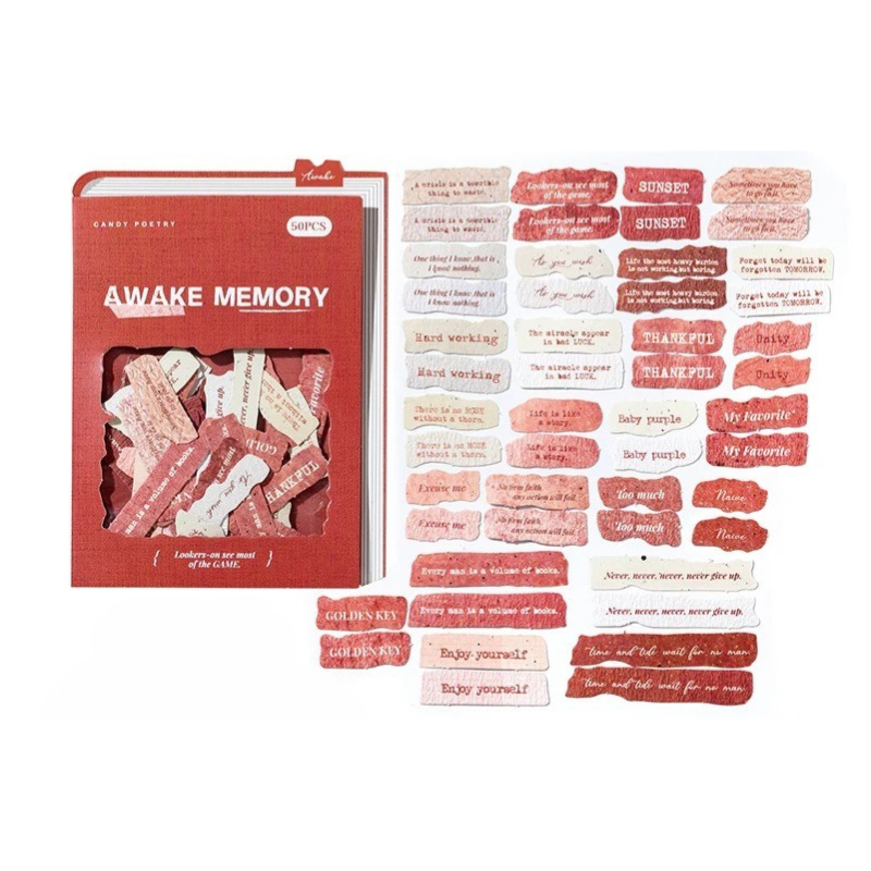 Fragmentary Thoughts Candy Poetry Stickers