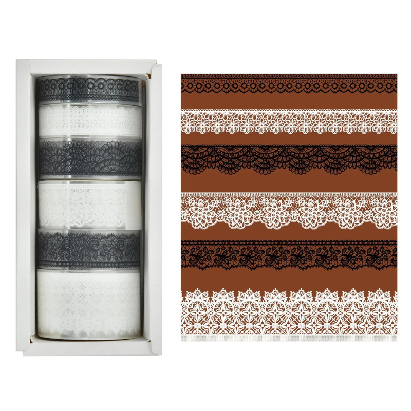 Vintage Lace PET Washi Tape Set