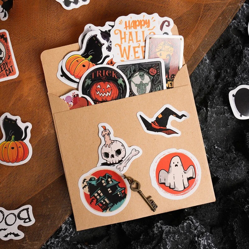 Spooky Halloween Sticker Set – 46pcs Box