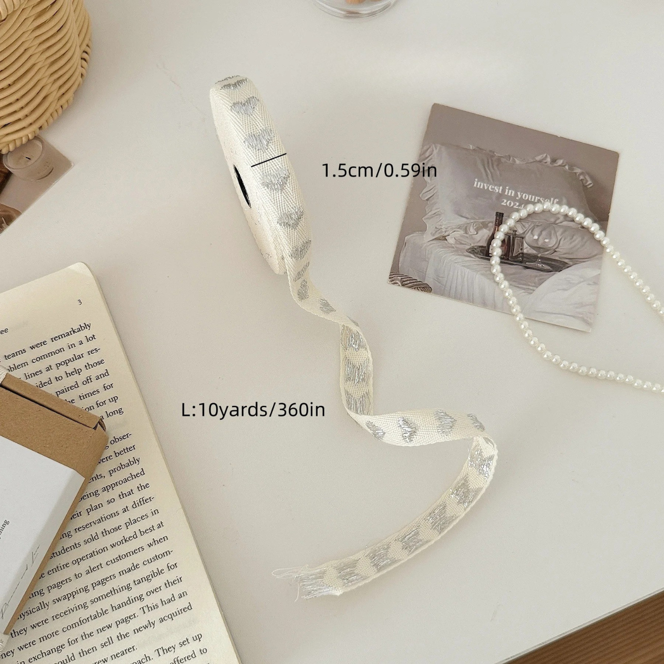 Heart Pattern Polyester Ribbon