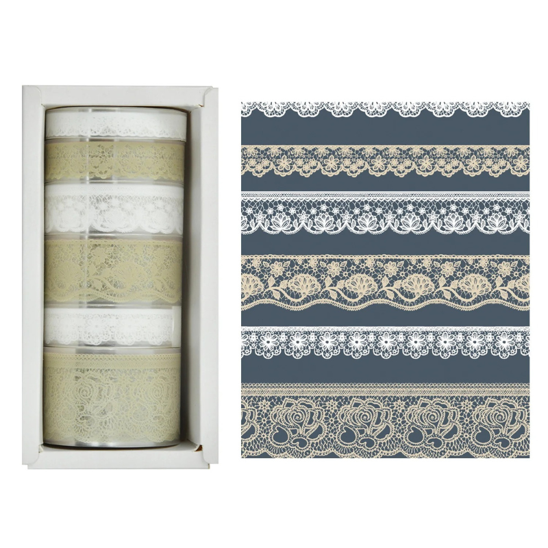 Vintage Lace PET Washi Tape Set