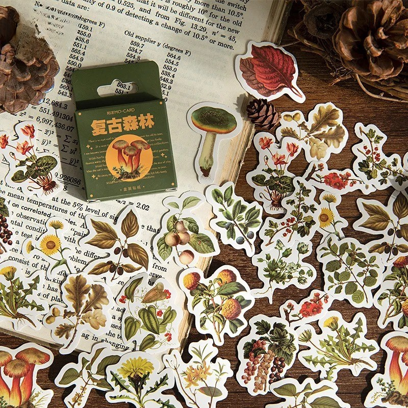 Vintage Forest Botanicals Sticker Set – Up 60% Off at PaperWrld