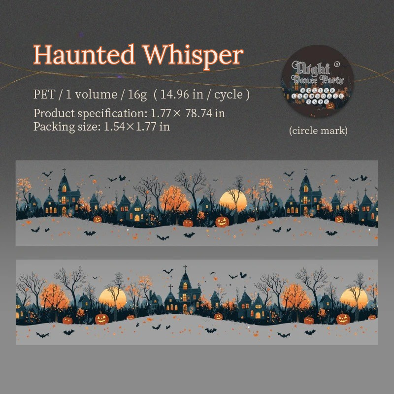 Dark Night Party Halloween Washi Tape