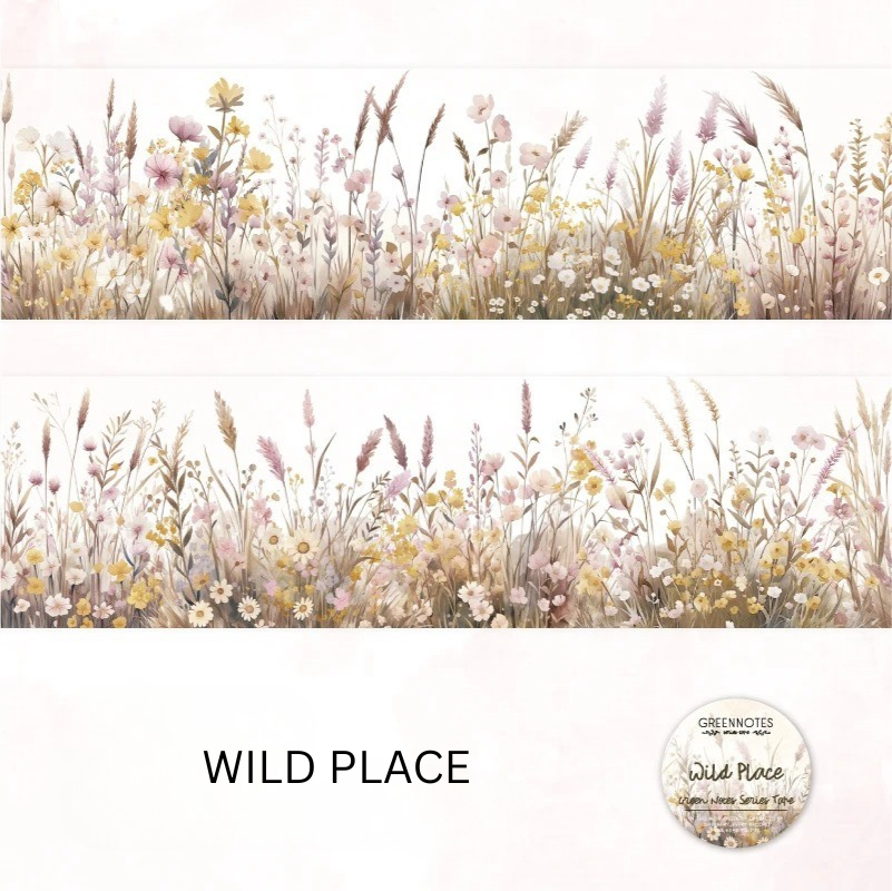 Green Notes Botanical PET Washi Tape