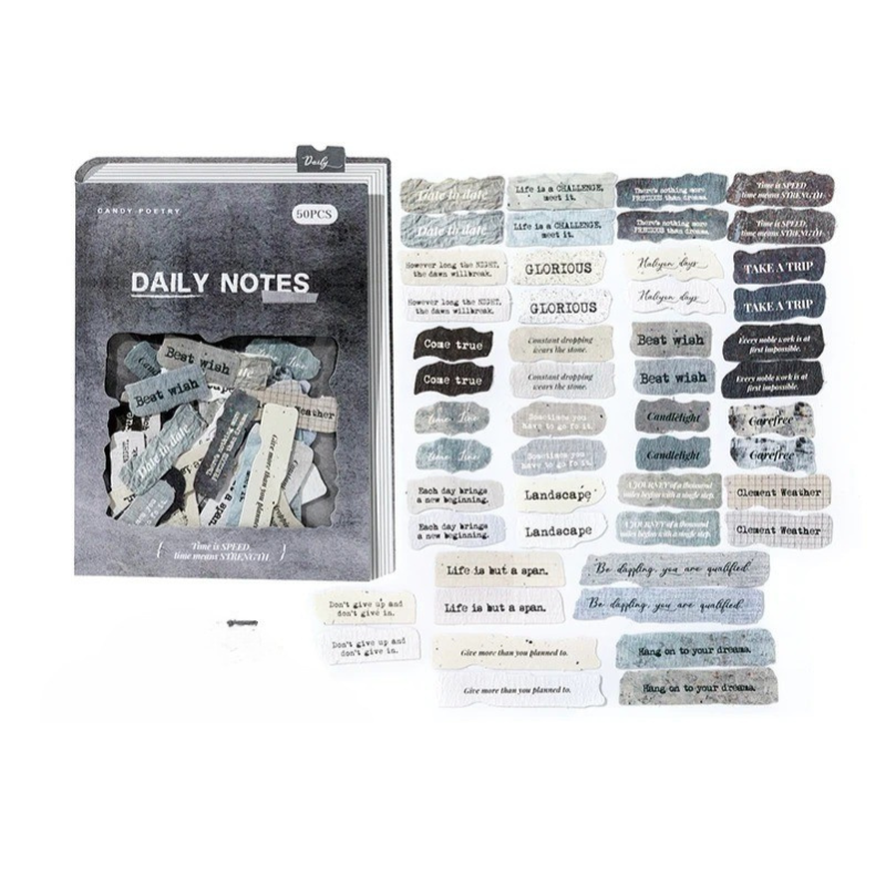 Fragmentary Thoughts Candy Poetry Stickers