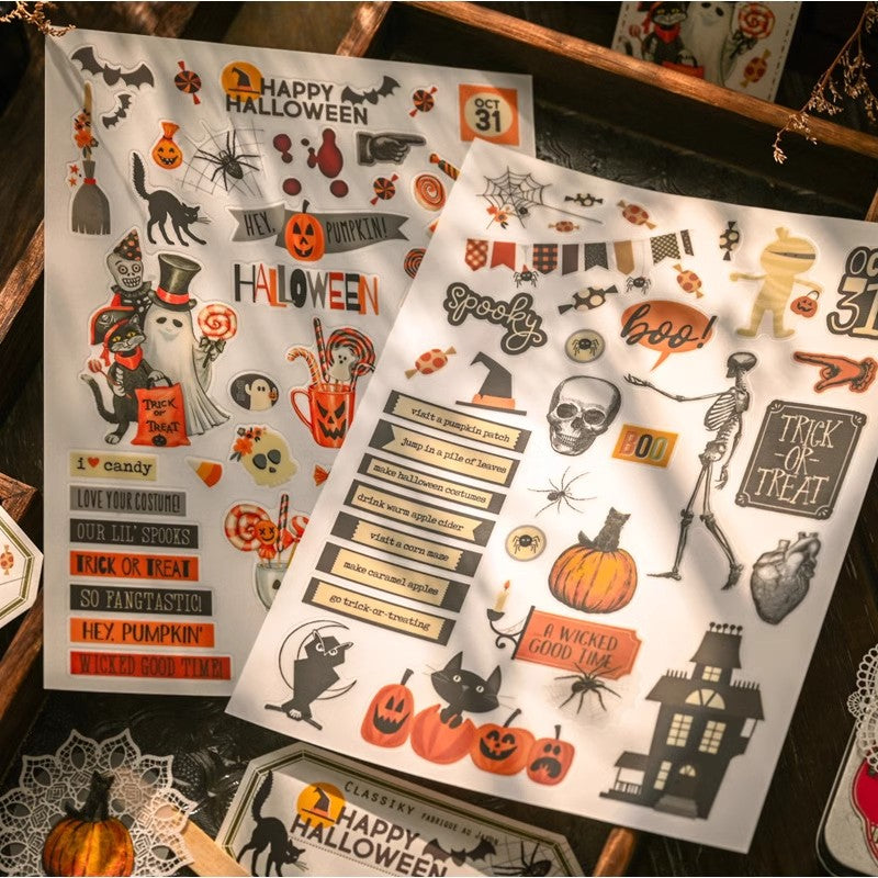 Haunted Charm Halloween Rub-On Stickers