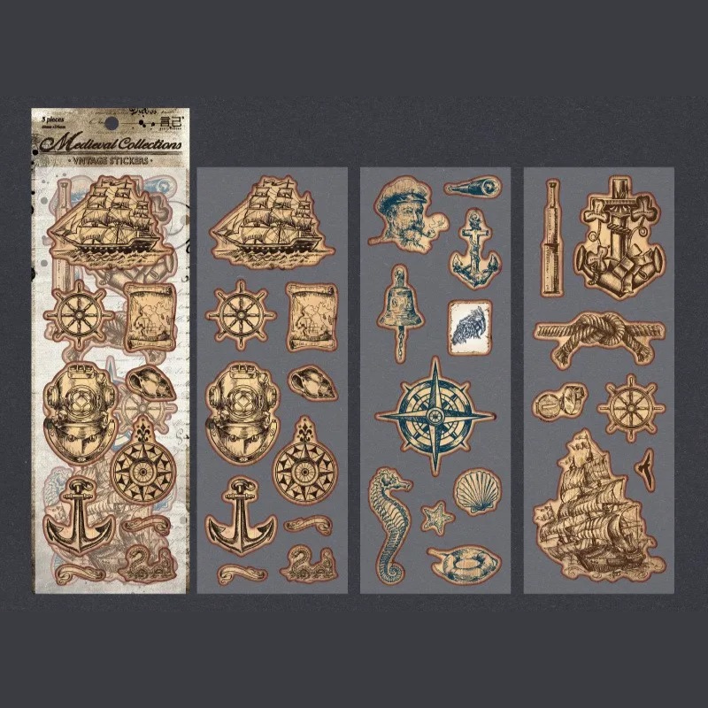 Medieval Vintage Die Cut Sticker Sheets