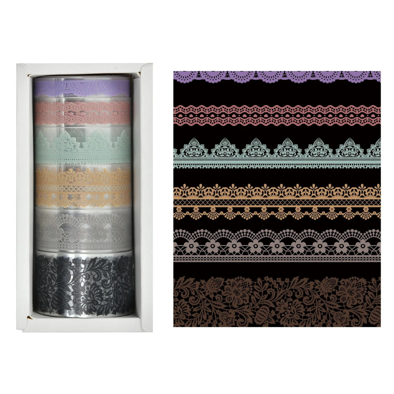 Vintage Lace PET Washi Tape Set