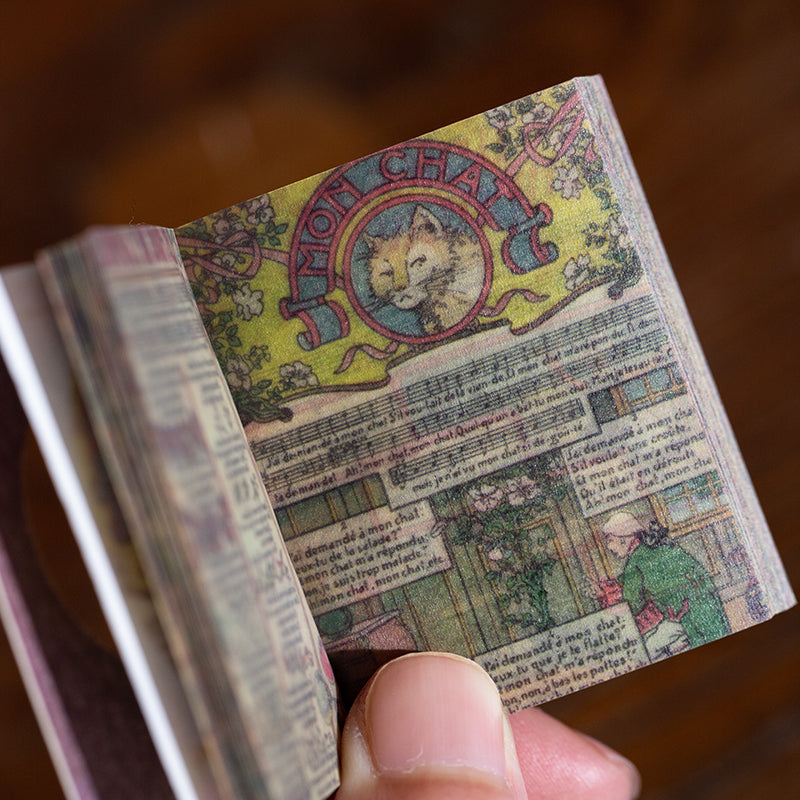 Mini livre en papier translucide détachable, 100 pièces