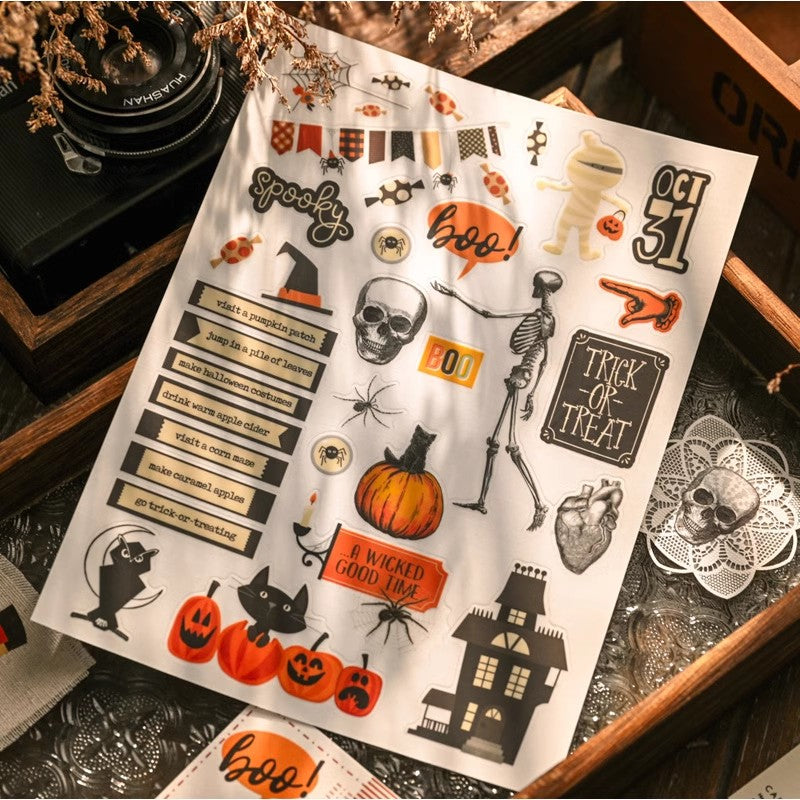 Haunted Charm Halloween Rub-On Stickers